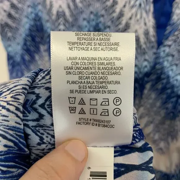 BCBGMAXAZRIA Multi Zigzag Ombre Sleeveless Knee Length Dress NWT Womens 6 Chic - Picture 8 of 8